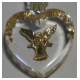 Etched & Colored Crystal Angel Necklace - Germany