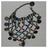 Fashion Ring w/ Hand Wrap Harness / Slave Bracelet