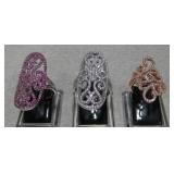 Lot Of 3 Fashion Rings