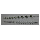 2 Silver Plated Fashion Stone Bracelets