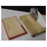 Hand Powered Meat Slicer On Board & Cutting Board