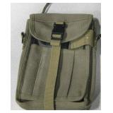 Military Style Cotton Canvas Purse - No Strap