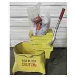 Mop Bucket w/ 2 Mop Heads