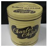 13.5" Tall Charles Chips Potato Chips Tin
