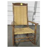 Wood Rocking Chair, Minor Damage in Seat