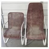 Lot of 2 Patio Chairs 22" X 24.5" X 33.5-45"