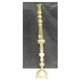 27" Brass Candlestick, Unscrews for Cleaning