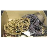 Box Lot of Rope, Bungee Cords, Straps
