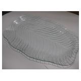 Large Art Glass Platter - 21.5" x 14"