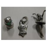 Lot of 3 Sterling Silver Charms