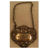 Sterling Unmarked Whisky Bottle Tag