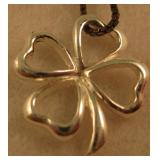 .925 Sterling Marked Shamrock Necklace/Chain
