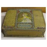8.25" X 6.75" X 2.25" Whitman Tin Box