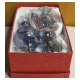 (3) 11" Blue/Gold Decanters