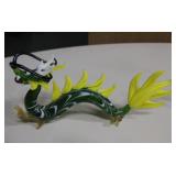 Blown Art Glass Dragon - 5.25" Long
