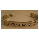 Marked Sterling Silver Native American Bracelet