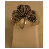 Sterling Silver Shamrock Ring