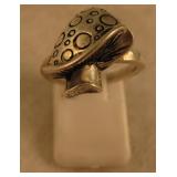 Sterling Silver Mushroom Motif Ring
