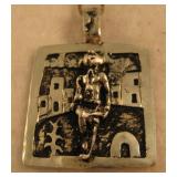 Sterling Silver 3-D Kachina SW Pendant Necklace