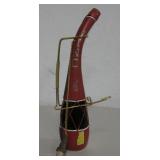 17" Tall Faux Leather Covered Vino Wine Bottle