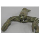 Vintage Brass Lobster - 8" Long