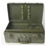 Vtg US Military Barber Kit Box w/ Contents