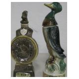 2 Vtg Jim Beam Decanters - Ruidoso Downs & Duck
