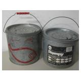 Lot Of 2 Galvanized Minnow Buckets