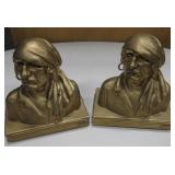 2 Daison 24K Gold Plated Over Ceramic Bookends