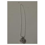 Sterling Silver Marked Heart Pendant w/ Necklace