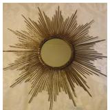 Pier One Metal Sunburst Mirror-Gold Tone