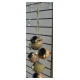 27" Tall Leather Over Wood Bowls Wall Decor