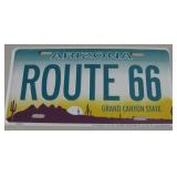 Arizona Route 66 Souvenir License Plate - Galan
