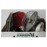 Vtg Heater, VCR, Headphones, Phone, Records, etc