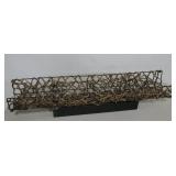 32" Metal & Woven Bark Fiber Centerpiece / Holder