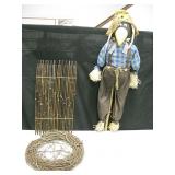 39" Black Bird on Pole (64" Total)/Yard Art