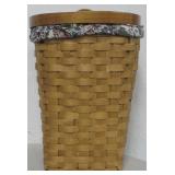 19" Tall Woven Hamper Basket w/ Lid & Cloth Liner