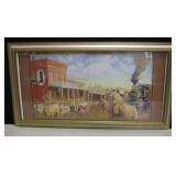 26.5" X 14.5" Framed Western Print