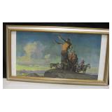 26.5" X 14.5" Framed Western Print