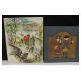 15.5" X 15-19" Original Art/Wood Print