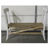 Bench Made From 2 Wood Chairs - 48" Wide