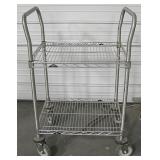23.5" X 18" X 39" Rolling Wire Cart
