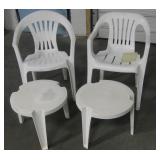 Outdoor Furniture - 2 Chairs & 2 Table