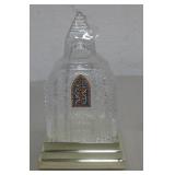 Clear Glass Church w/ Lighted Base - Works