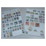 2 - 2-Sided Pages Of Vintage Mexico & Other Stamps