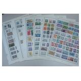 6 - 2-Sided Sheets w/ Vintage USA Stamps