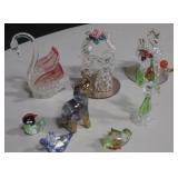 Lot Of 8 Blown Art Glass Figurines & Animals