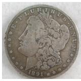 1891-O Silver Morgan Dollar - New Orleans Minted