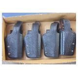 Galco Black Leather Duty Holsters - 3 RH & 1 LH