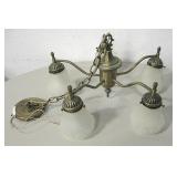 19" X 11" Gold Trim Chandelier